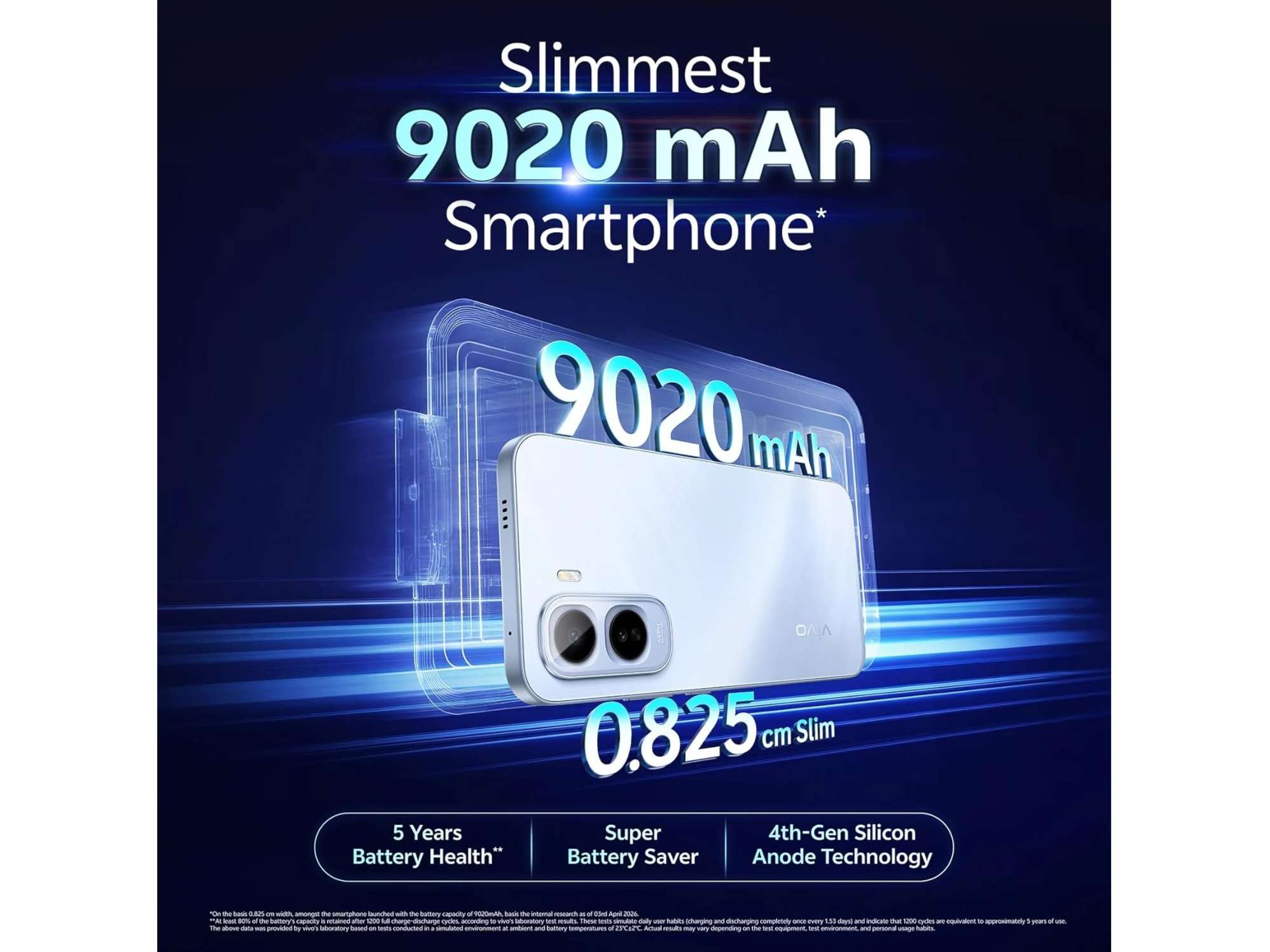 Vivo T5 PRO 5G Smartphone, 8GB RAM, 128GB Storage - Glacier Blue view 2