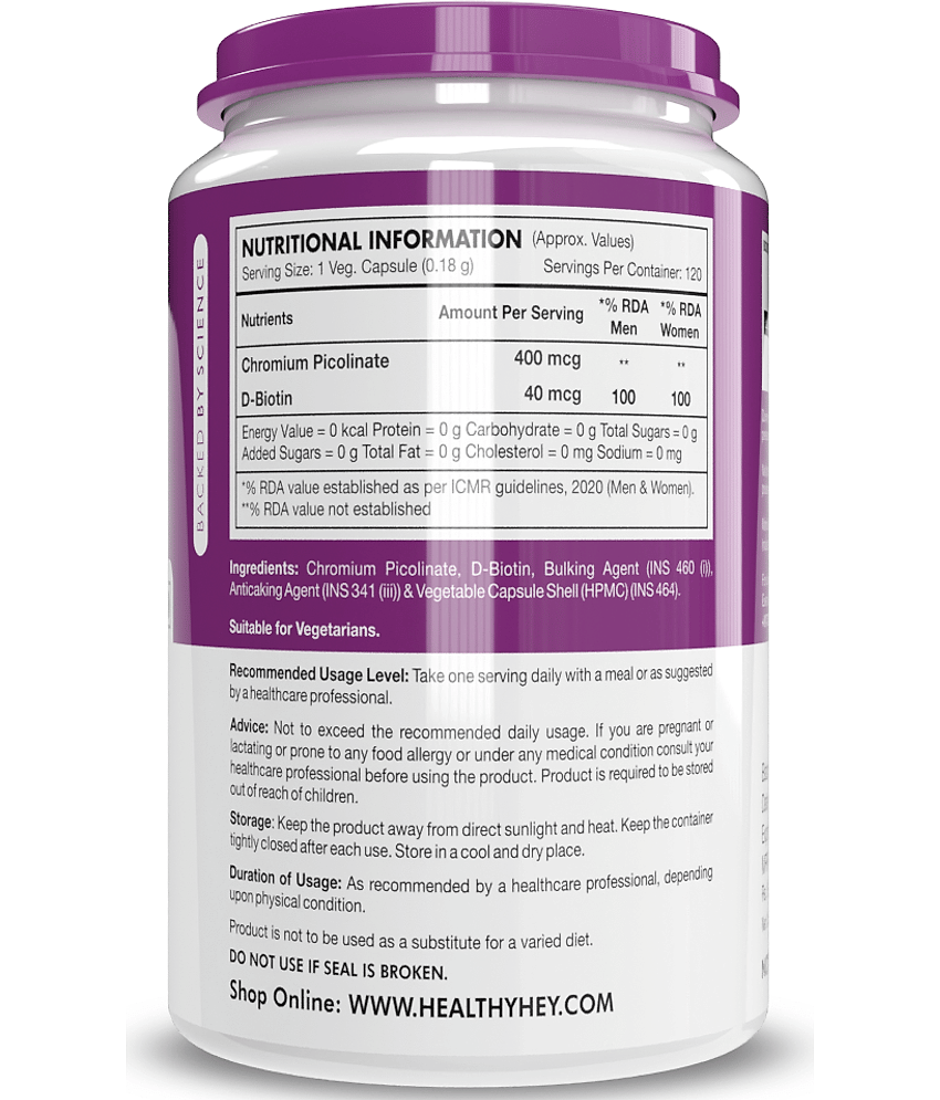 HEALTHYHEY NUTRITION Special Supplement Capsule 120 no.s ( Pack of 1 ) view 2