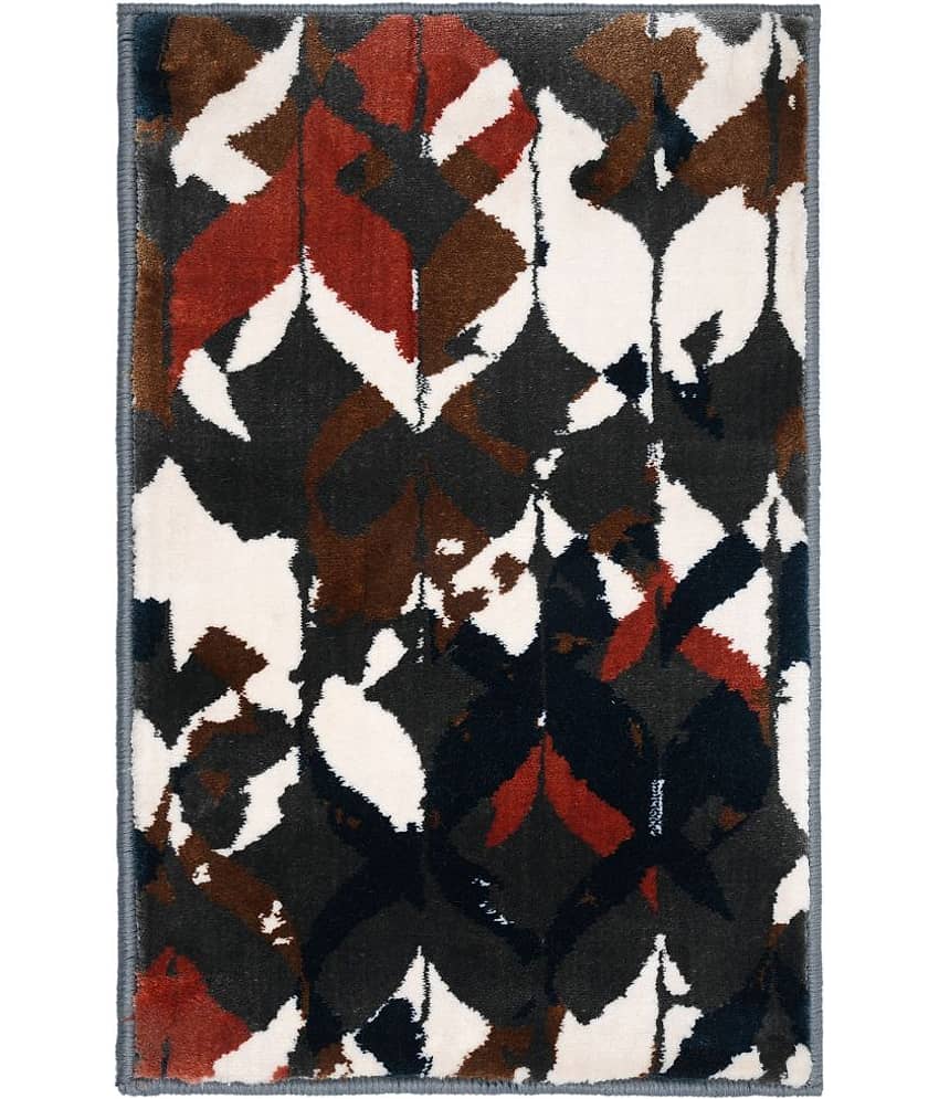GRHAMOY - Anti-skid Polyester Door Mat ( 60 X 40 cm ) Set of 2 - Multi view 2