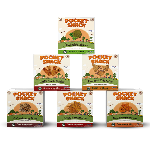 Snack O aholic Pocket Snacks Combo - 28g Each (Pack of 12) view 2