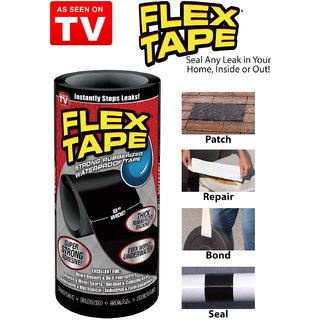 Flex Seal Flex Tape Black 4 X 5' Excellent For (BATHROOM LEAK, HOME REPAIR, DIY PROJECT,WATER SPORTS,OUTDOOR CAMPING view 2
