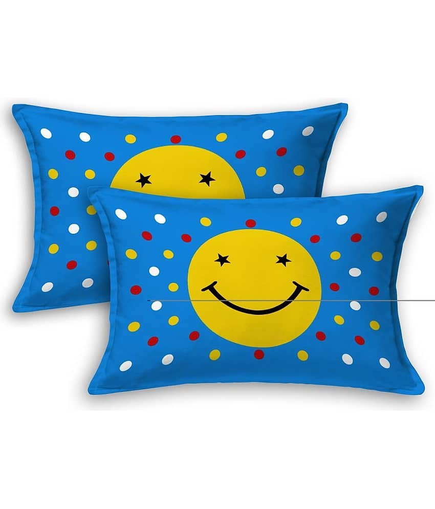 Cosito Cotton 1 Double Bedsheet with 2 Pillow Covers ( Blue ) view 2