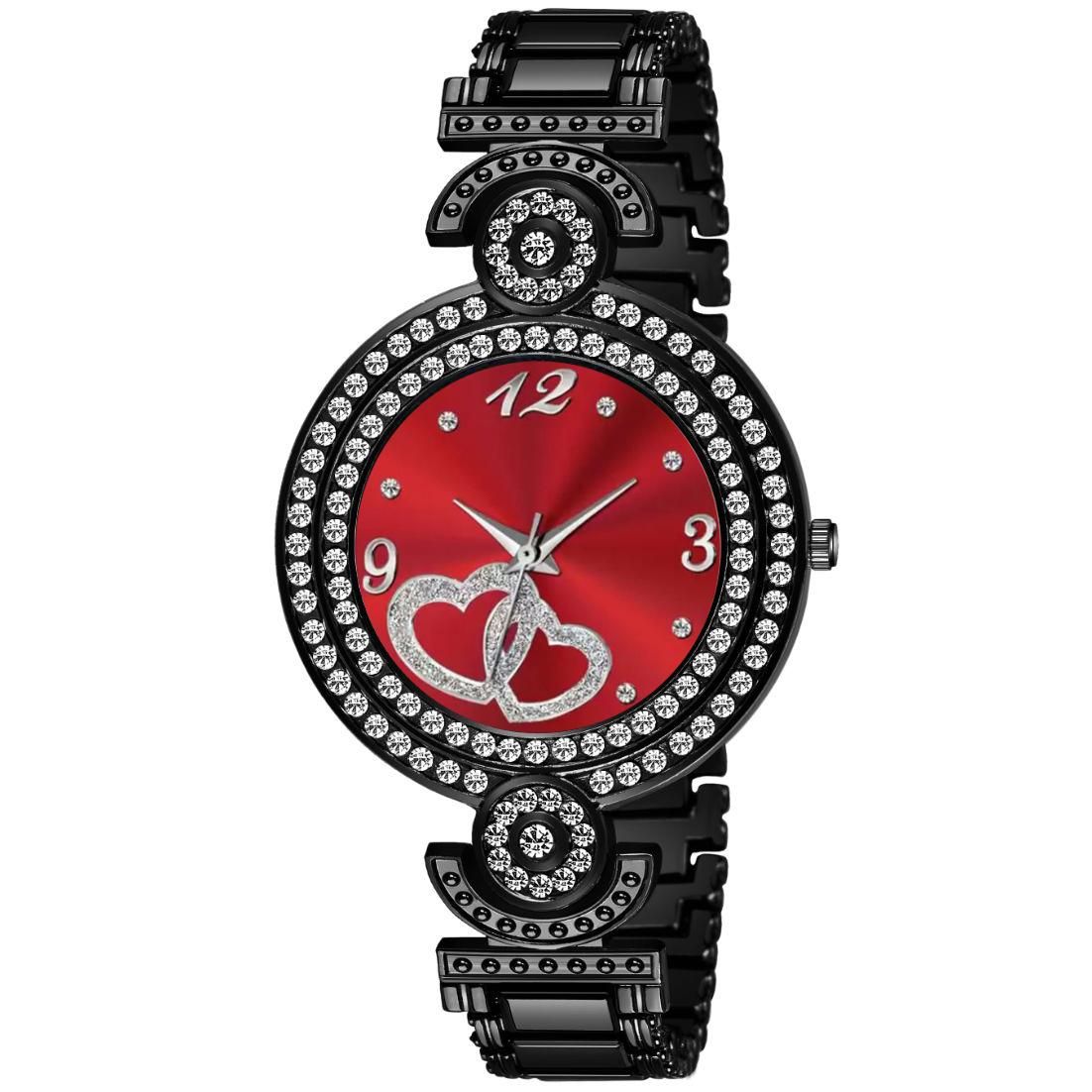 Bolun Red Heart Dial BD Girls and Women Watch view 2