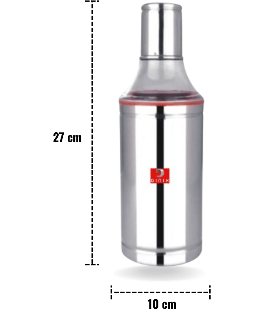 Dinix Stainless Steel Oil Dispenser 1 Litre | Pack of 1 | Leak-Proof, BPA-Free Oil Container for Cooking Oils & Vinegar | Durable Kitchen Accessory for Pouring & Storage 1000ml | Oil Dispenser Pack of 2 view 2