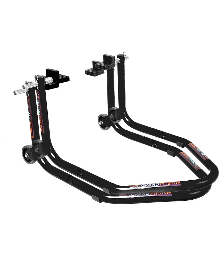 Grand Pitstop Universal Standard Rear Paddock Stand for Motorcycle with Swingarm Rest (Non-Dismantable, Black, Motorcycle Weight Up to 250 Kgs) view 2