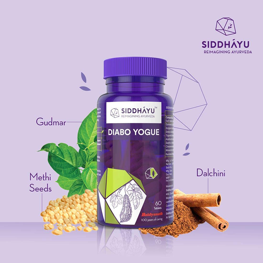Baidyanath Siddhayu Diabo Yogue Tablet 60 Tab view 2