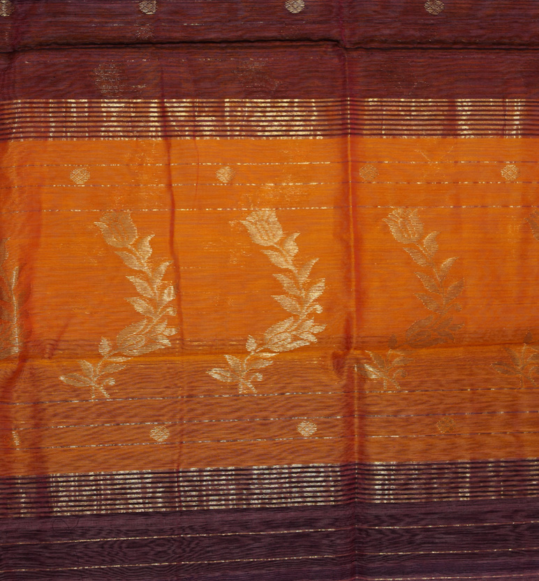 Handloom Chanderi Silk By Mercerized Cotton Dupatta view 2