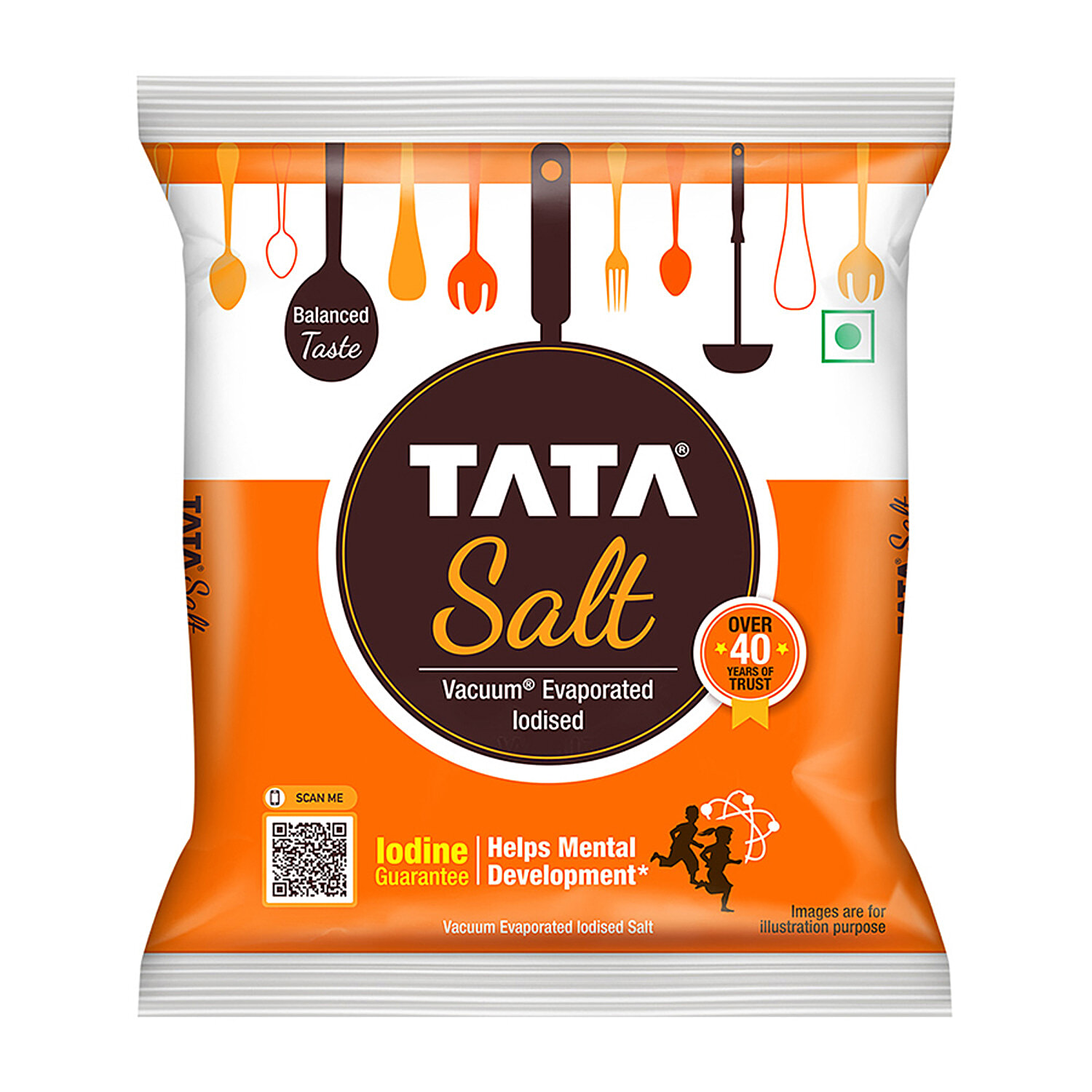 Tata Salt Vacuum Evaporated Iodised Salt - Helps Mental Development, 1 Kg Pouch view 2
