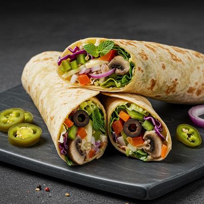 Mushroom Salad Wrap