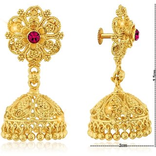 luv fashion Tradtional 1gm jumkhi gold n micron plated view 2