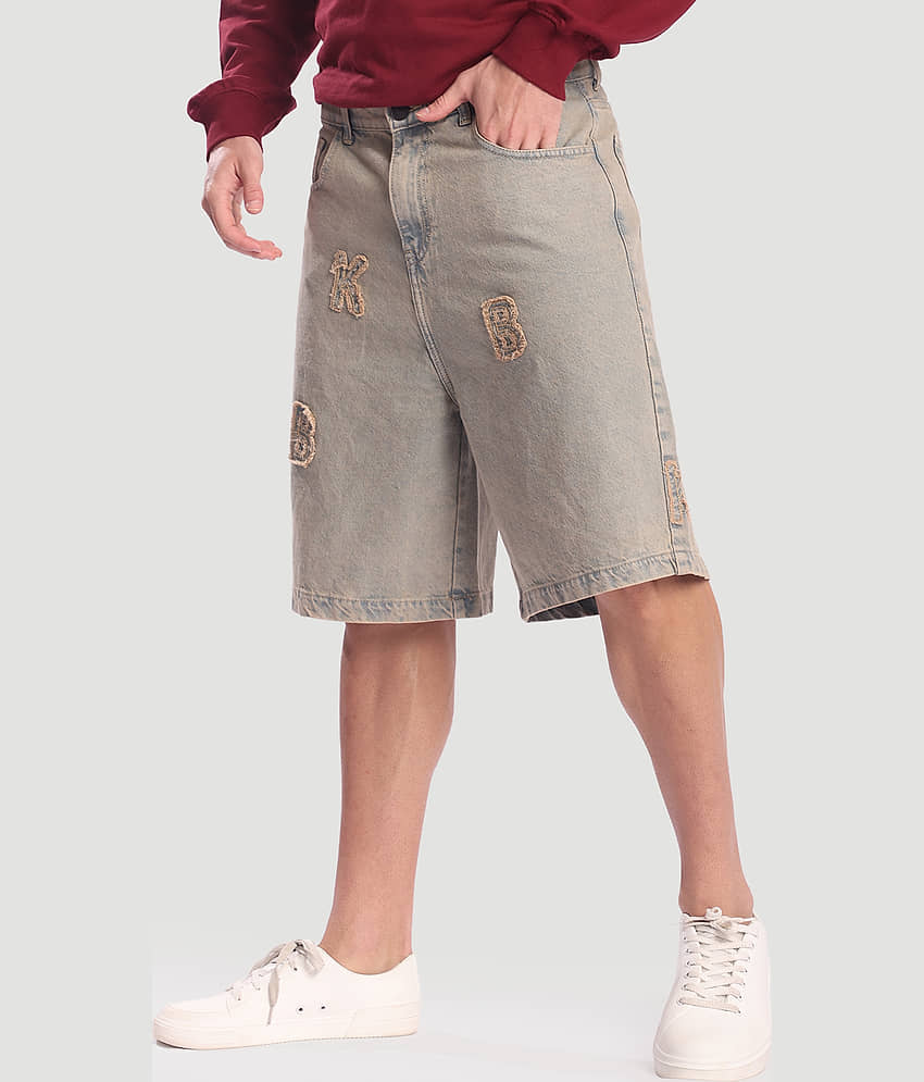 Bene Kleed Blue Cotton Men's Shorts ( Pack of 1 ) view 2