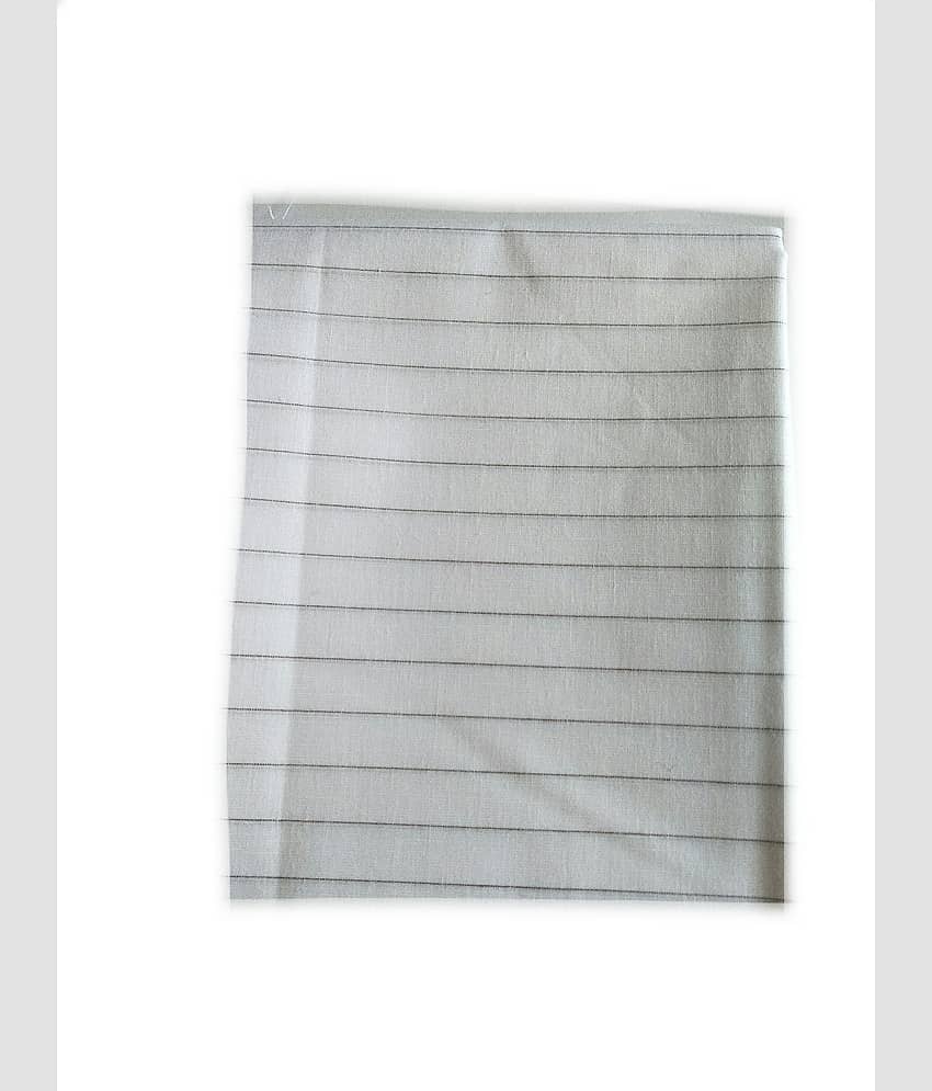 Makhanchor White Linen Blended Unstitched Shirt pc Single view 2