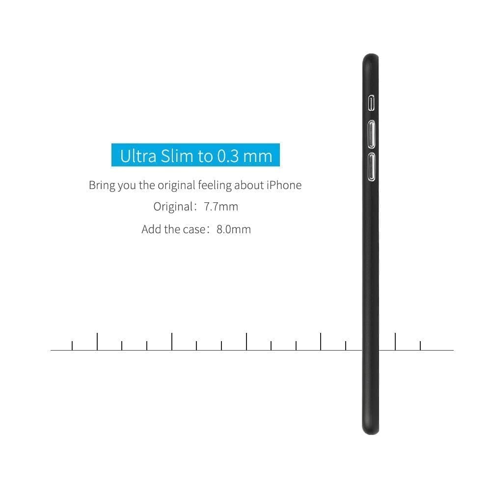 Memumi Slim Series Ultra Thin Back Cover for Apple iPhone X / 10, 0.3 mm Thin - Black (5.8") view 2
