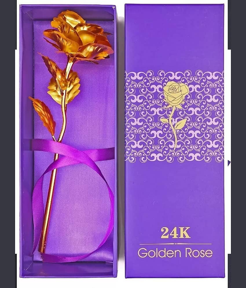 thriftkart Goldplated Valentines day Gift Roses Gold - Pack of 1 view 2
