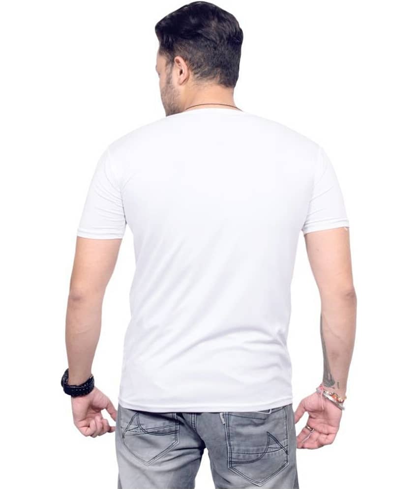 Nityanand Enterprises White Cotton Blend T-Shirt view 2