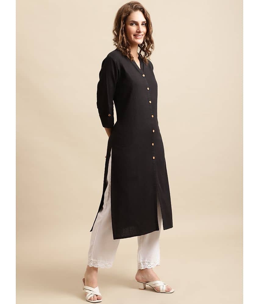 Pistaa - Yellow Cotton Women's Front Slit Kurti ( Pack of 1 ) view 2