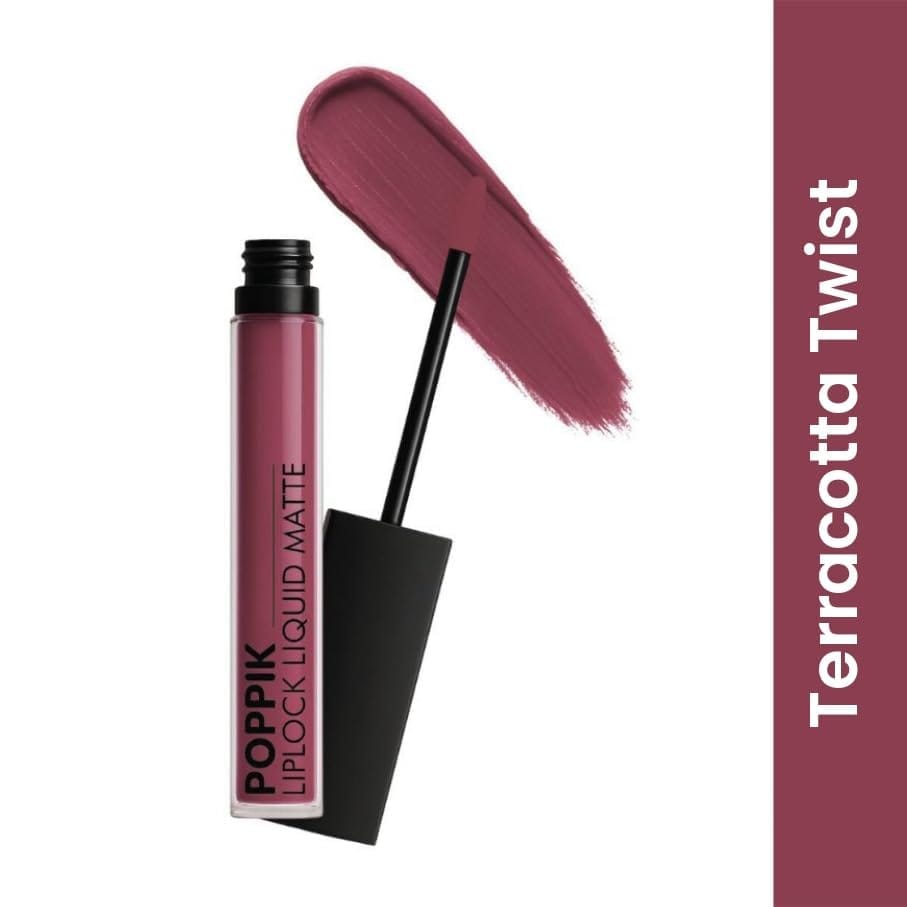 POPPIK Liquid Matte Lipstick for Women | Long Lasting, Smudge Proof, High Pigment Color | Lightweight Comfortable Wear | Transfer Resistant Lip Makeup, Ideal for Wedding, Special Occasions,Gift | 2ML view 2