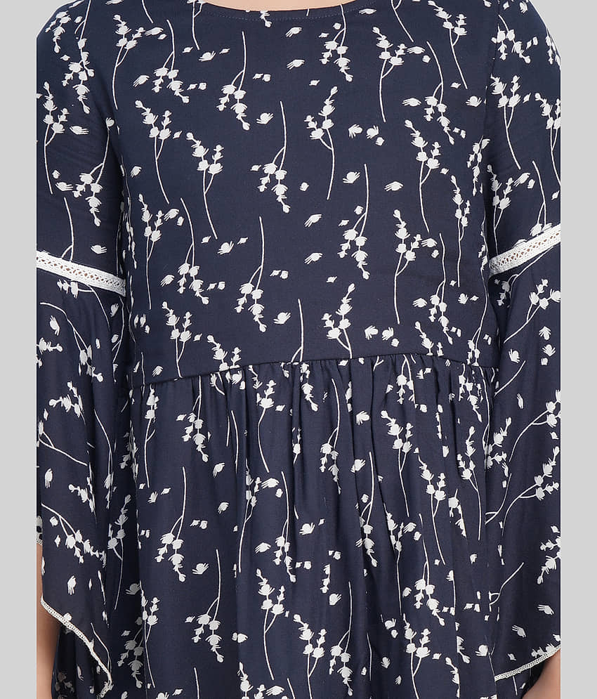 Being Naughty Pack of 1 Girls Rayon Top ( Navy Blue ) view 2