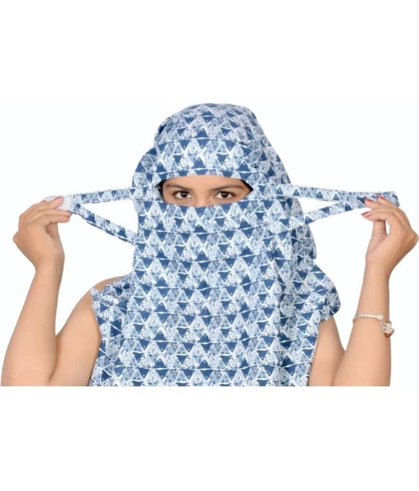 DEEPNYRA - LIVING STYLE - Blue Cotton Women's Scarf ( Pack of 1 ) view 2