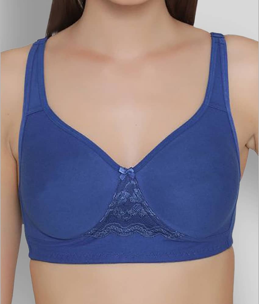 Clovia Lace Non Padded Women's T-Shirt Bra ( Blue ) view 2