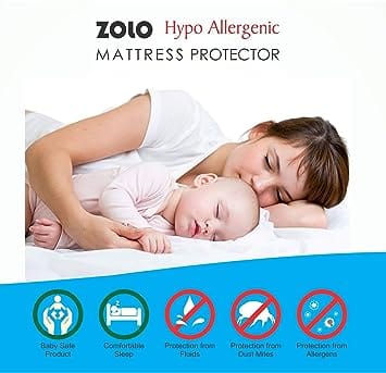 Zolo ST 60 X 78 G Soft Terry Water Proof Mattress Protector Grey Elastic Fitted Queen Size view 2