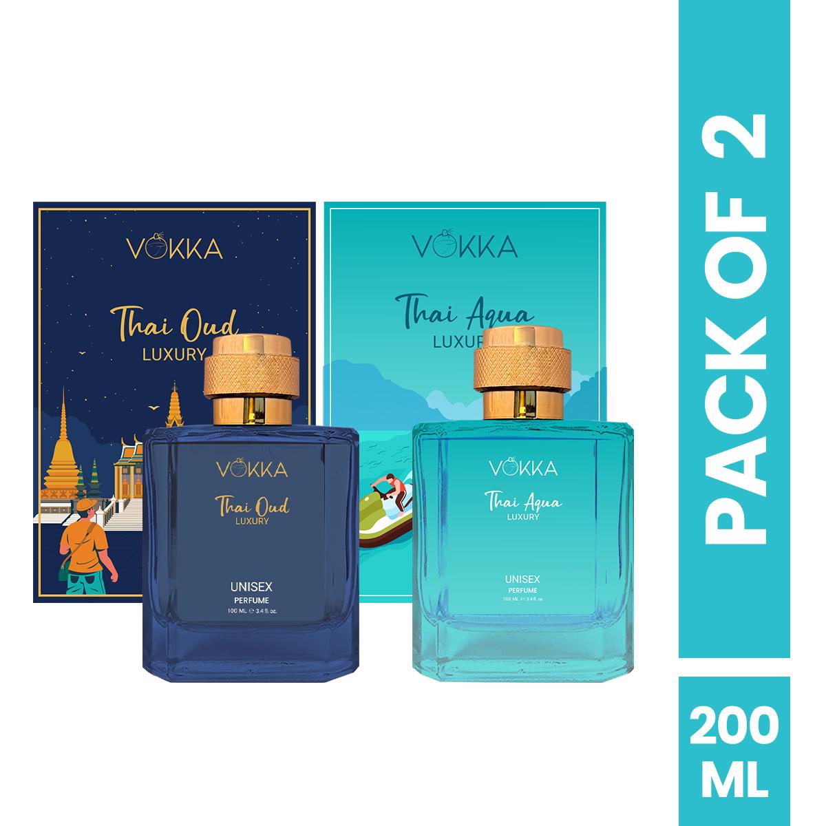 VOKKA Thai Oud & Thai Aqua 100 ml (Pack of 2) Luxury Long Lasting Perfume view 2