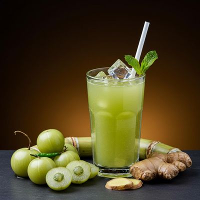Amla Ginger Cane [Sugarcane Juice+Amla+Ginger)