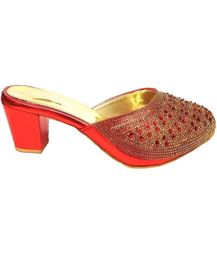 Racecourse - Red Women's Mules Heels view 2