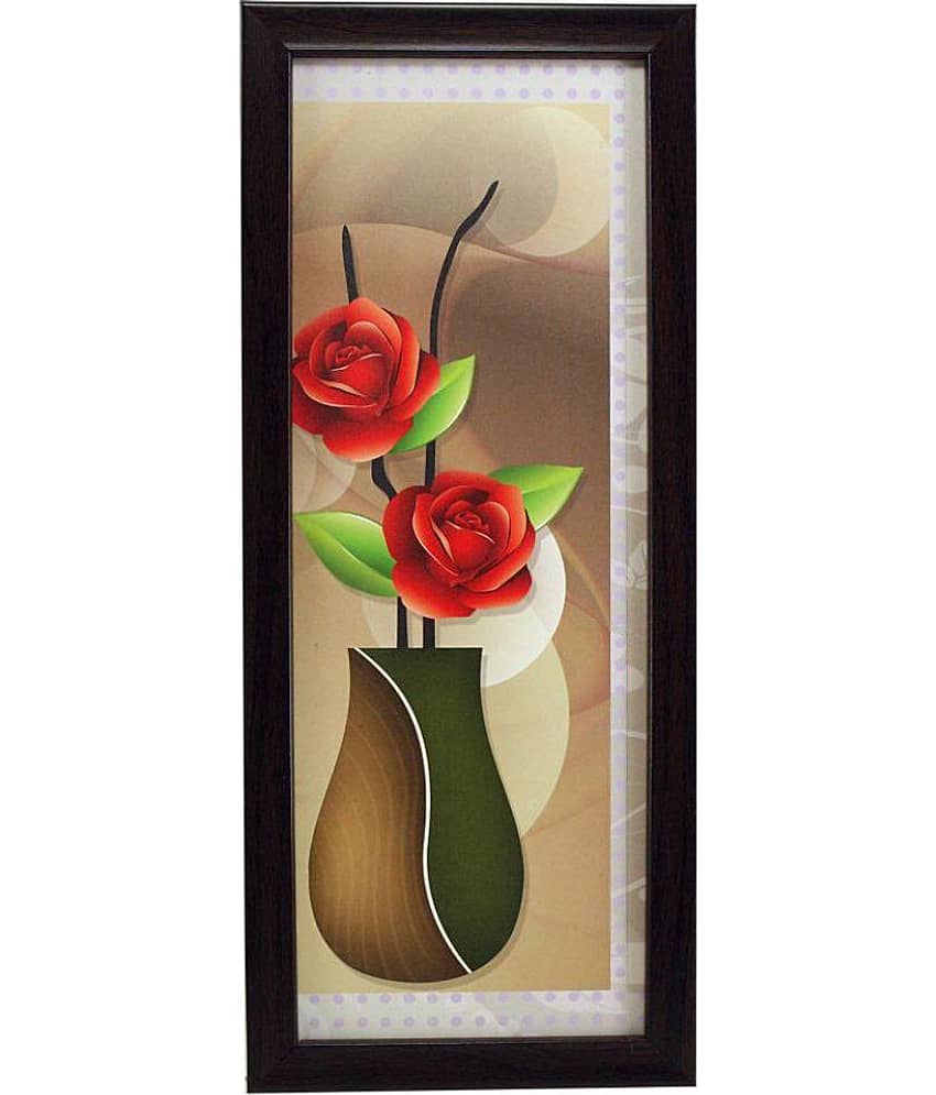 Indianara - Floral Painting With Frame view 2