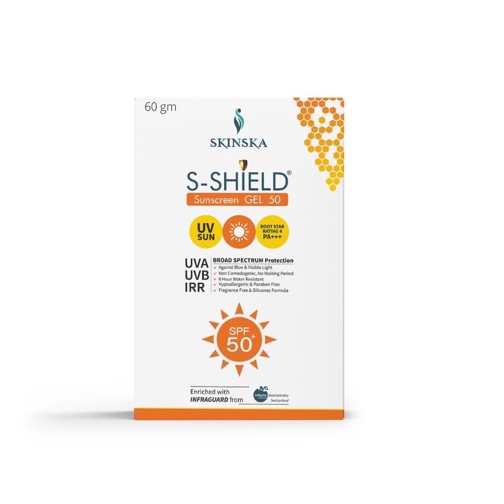 Skinska S-Shield Matte Sunscreen Gel with SPF 50, PA+++ (60gm) with vitamin E, Oil free & water resistant, Non-Irritant, UVA & UVB Protection. view 2