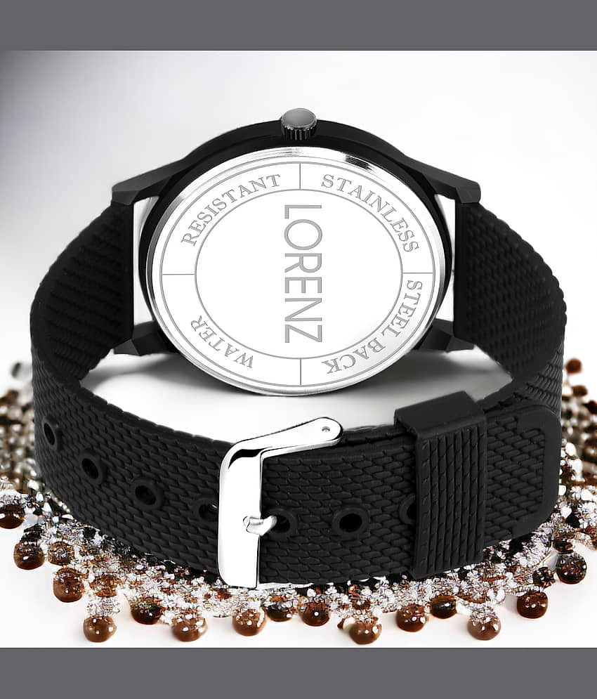 Lorenz Black PU Analog Men's Watch view 2