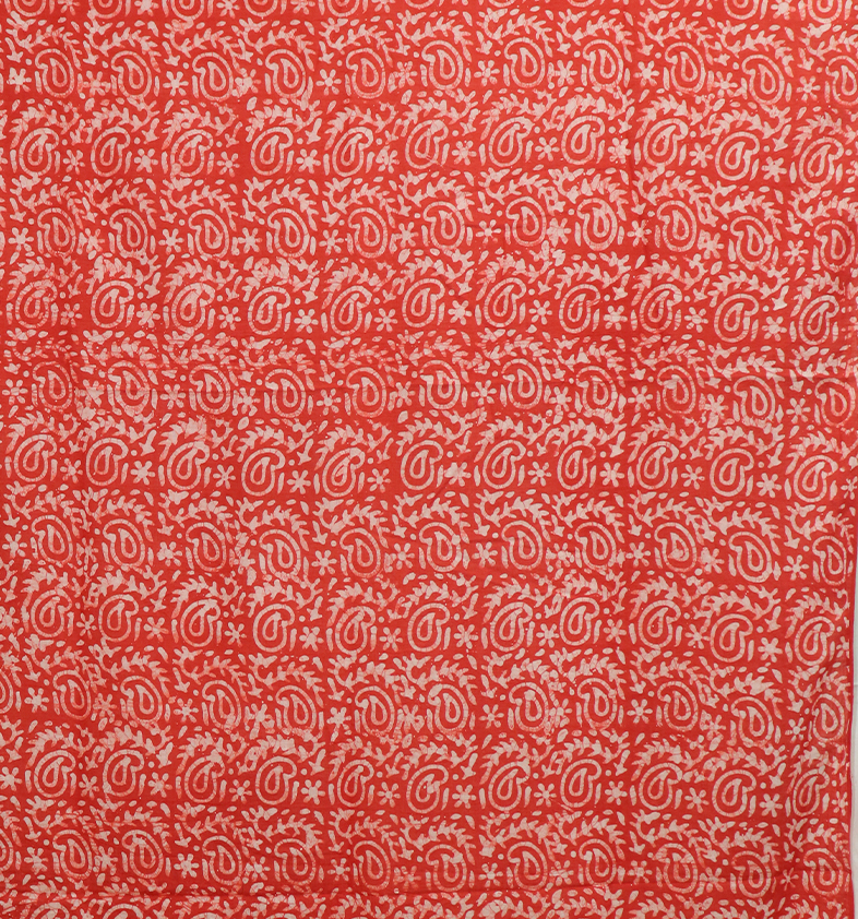 Handcrafted Batik Print Unstitched 3-Piece Cotton Suit Set view 2