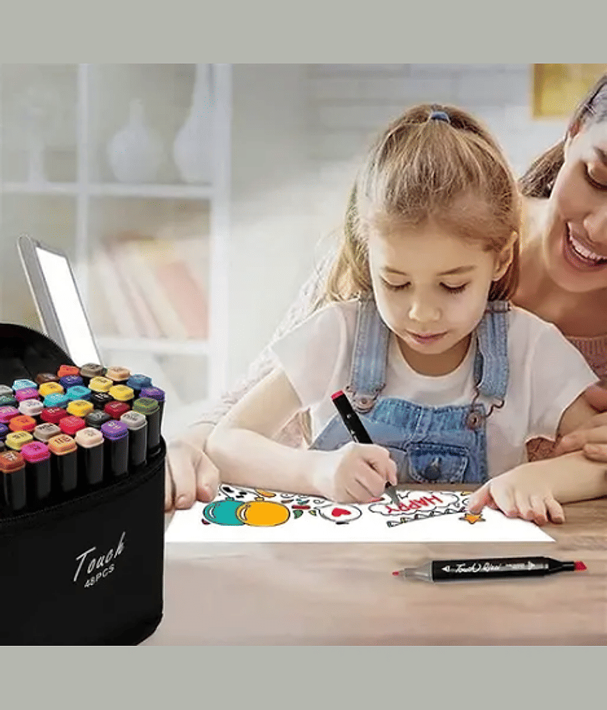Theos 48 Assorted/Multicolour Touch 48 Marker Pen Set view 2