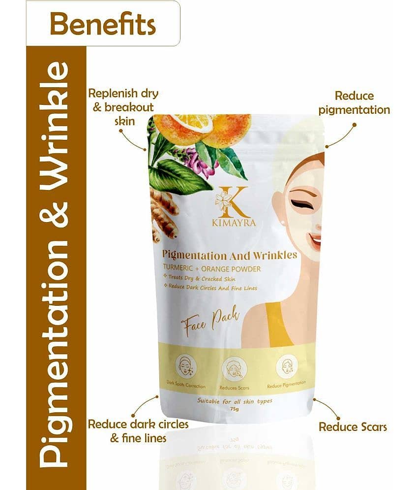 Kimayra Turmeric+Orange Face Pack Powder Help in Skin Brightening, Pimples & Acne view 2