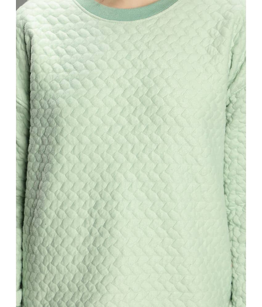 NUEVOSDAMAS Polyester Green Non Hooded Sweatshirt view 2