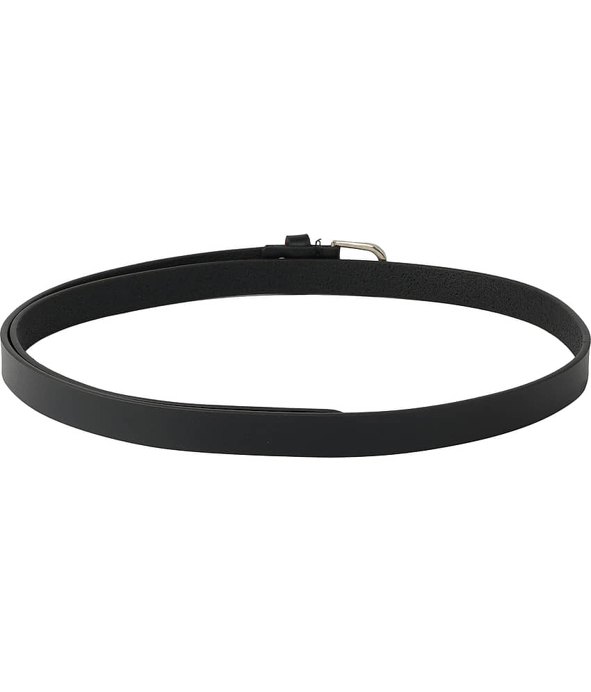 STYLE SHOES Women's Black Leather Cinch Belt Belt ( Pack of 1 ) view 2