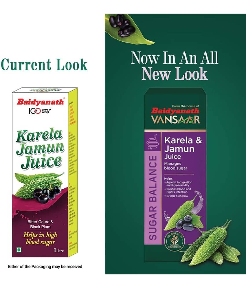 Baidyanath Karela Jamun Juice Liquid 1 l Pack Of 1 view 2