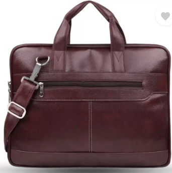 **Brown Leather Laptop Bag** view 2