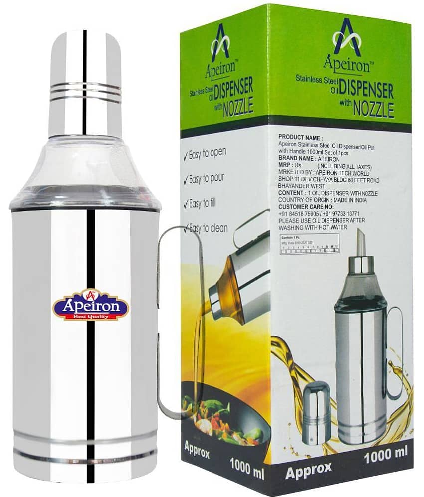 APEIRON - Steel Silver Oil Container ( Set of 1 - 1000 ) view 2