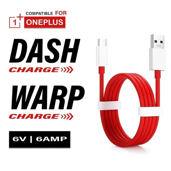 Oneplus Original 100W (10A) USB to Type C Data Sync Fast Charging Charger Cable for One Plus 12 5G,12r,11,11r,10r,10t,10,10 pro,9 Pro,8,8T,7t,7t Pro,6,5, Nord,4,Ce 2 Lite,Ce 3 lite,Nord Ce3,Ce4 (Red) view 2
