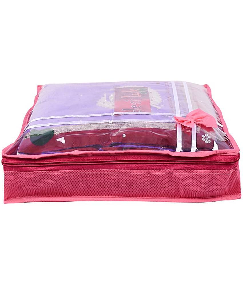 Bulbul Pink Saree Covers - 8 Pcs view 2