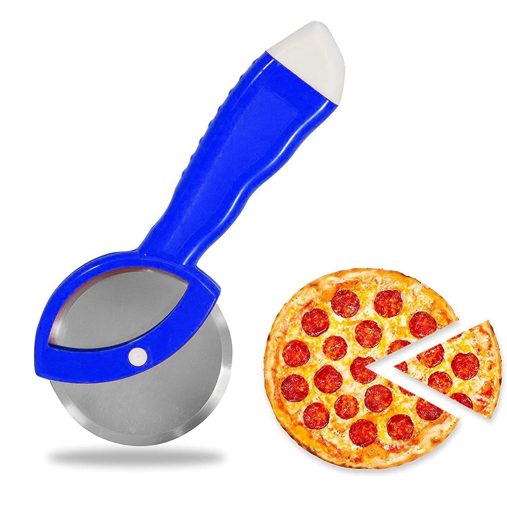 GLOBAL IMPEX Combo of Stainless Steel Garlic Crusher, Lemon Squeezer with Bottle Opener and Pizza Cutter with Plastic Handle Combo Comfortable Handle Kitchen view 2