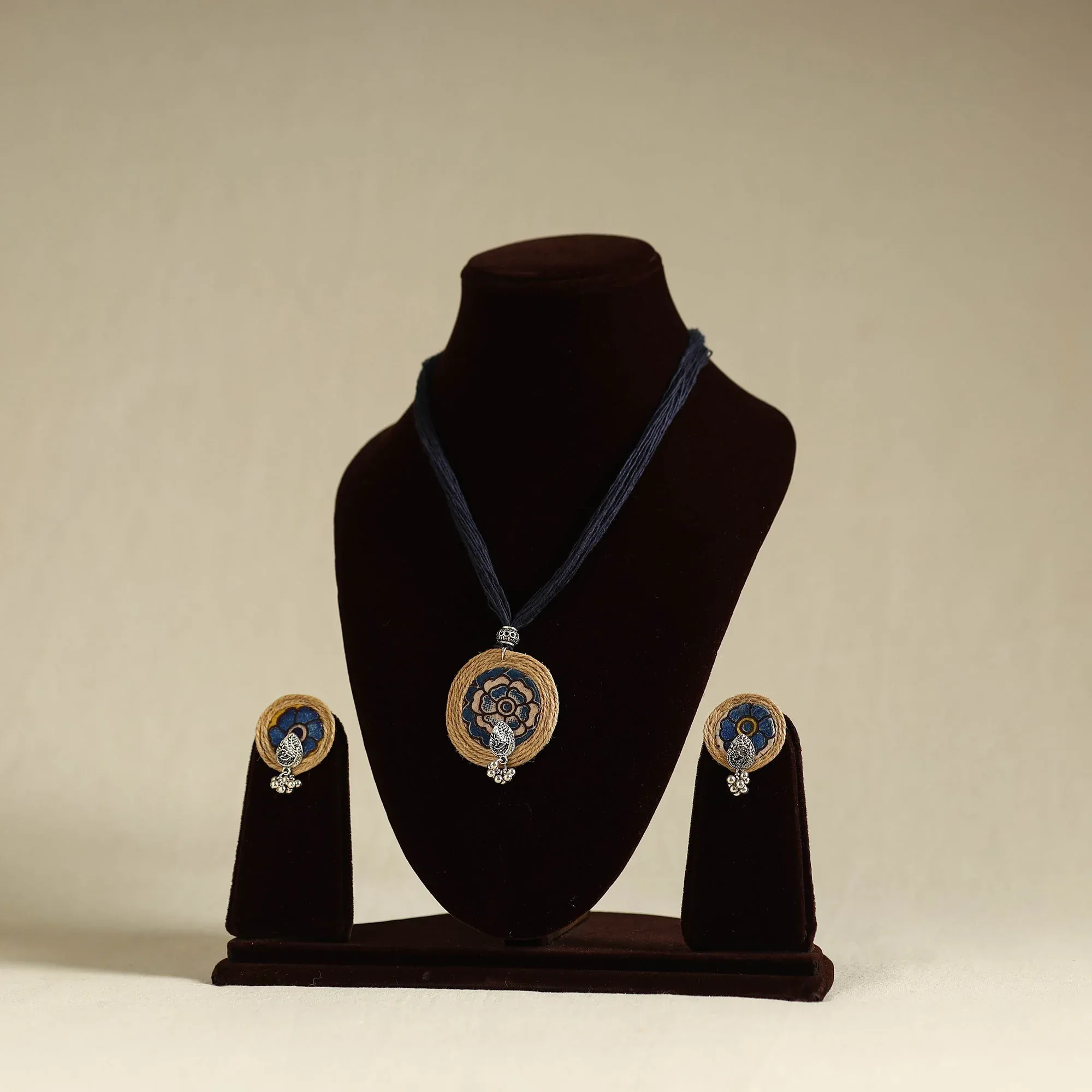 Multicolor - Handmade GS Jute Fabart Necklace Set 13
