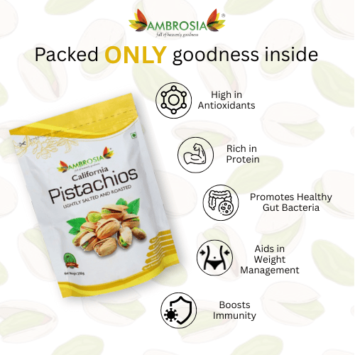 Ambrosia California Roasted & Salted Pistachios 250 g view 2
