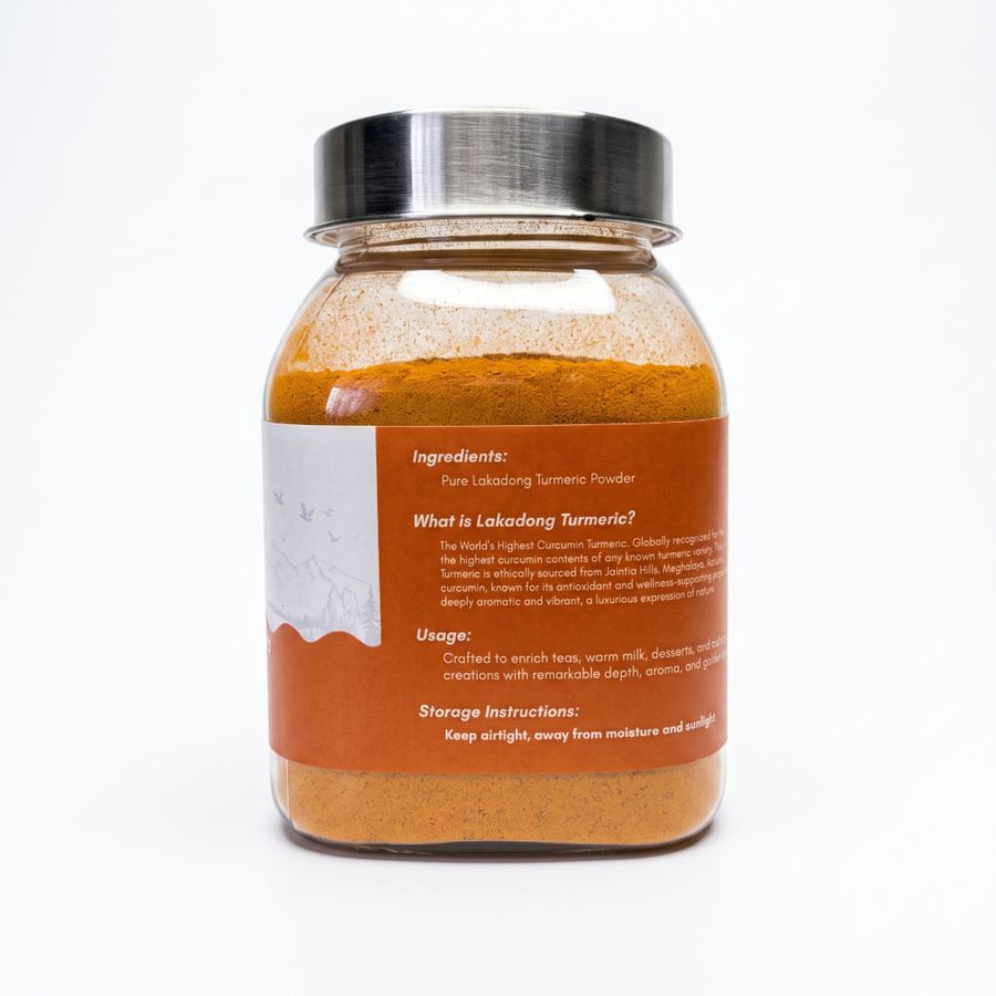 MEGHYRA LAKADONG TURMERIC - 100 gm - One plastic jar view 2