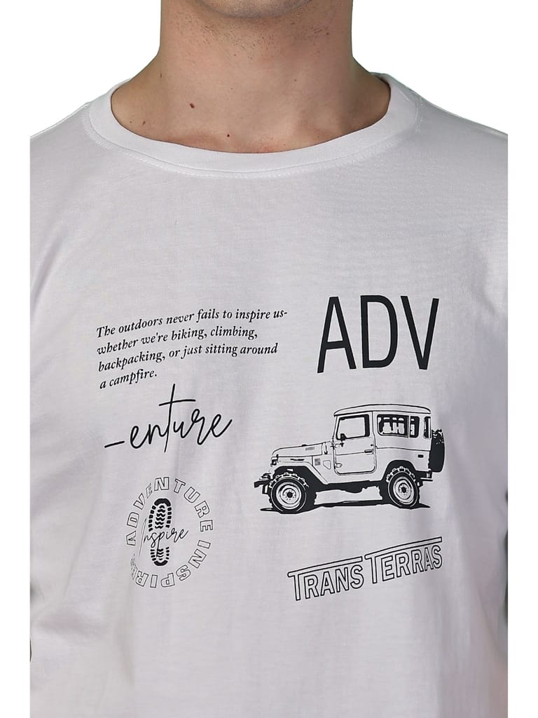 Cotton White Adventure T-Shirt view 2