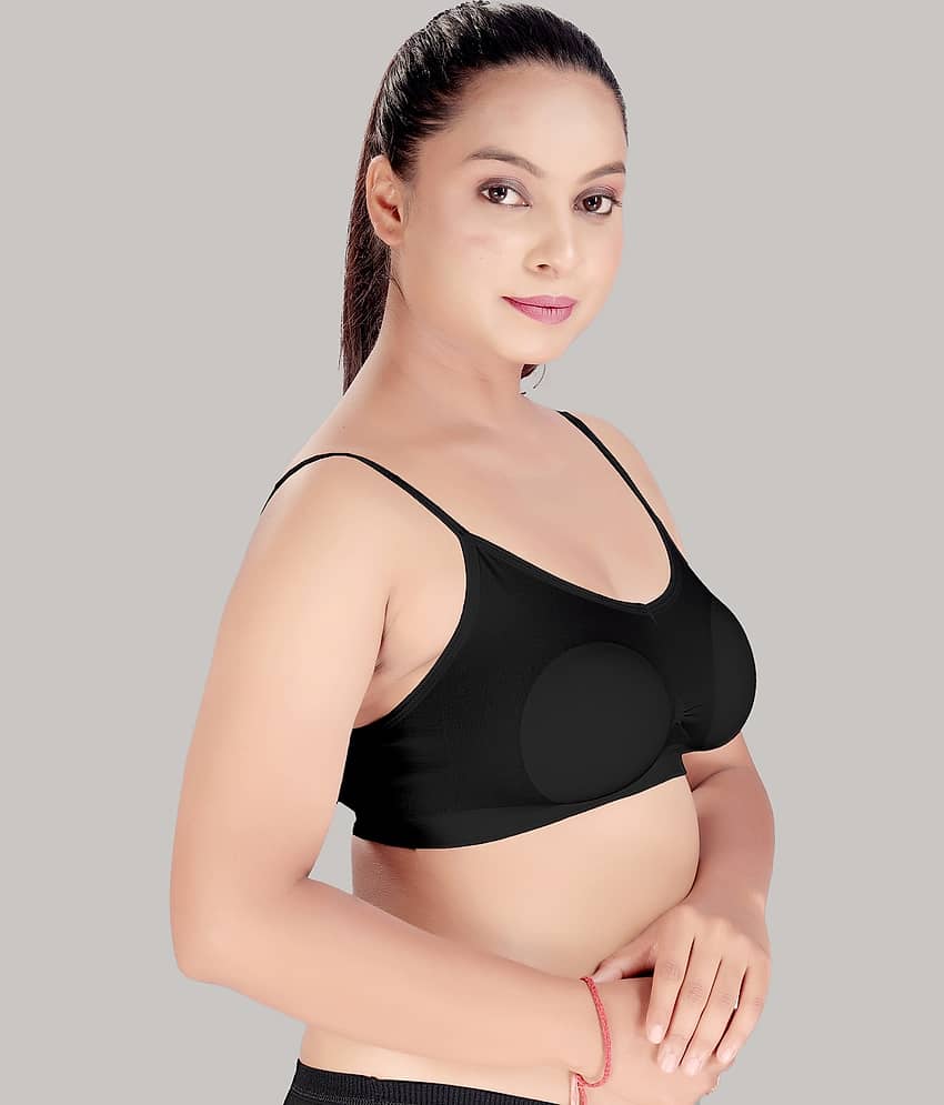 HAYA Pack of 2 Silk Non Padded Women's Cami bra ( Multicolor ) HAYA White Polyester Non Padded Women's Cami bra view 2