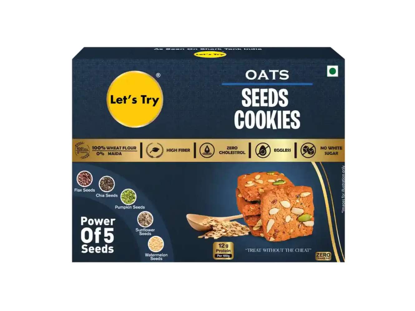 Let's Try Oats Seeds Cookies - 113g view 2