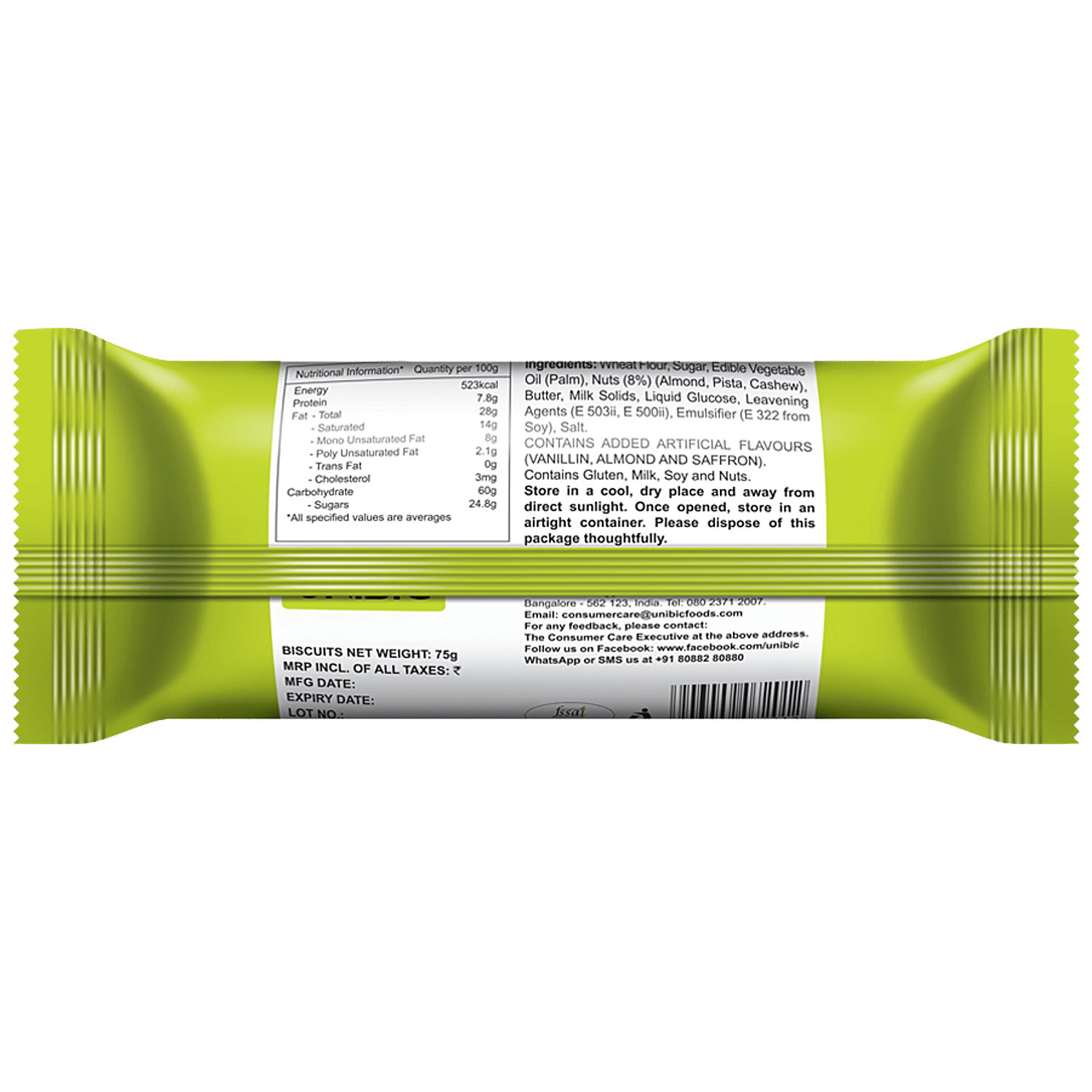Unibic Cookies - Pista Badam, 75 G Pouch view 2