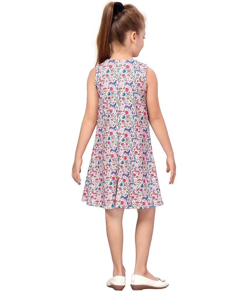 K&U Cotton Blend A-line For Girls ( Pack of 1 , Pink ) view 2